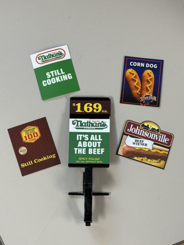 custom pricing signs for roller grill