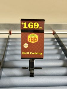 price id tags for roller grill