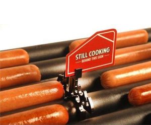 On-Grill Roller Grill Sign Holder - Black Bat Clip | Fits Any Roller Grill Model